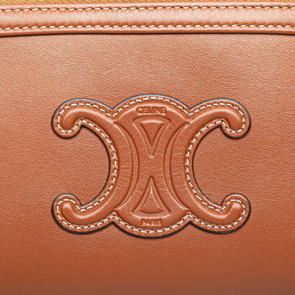 Celine Triomphe chain Shoulder Bag brown leather - Picture 6 of 8